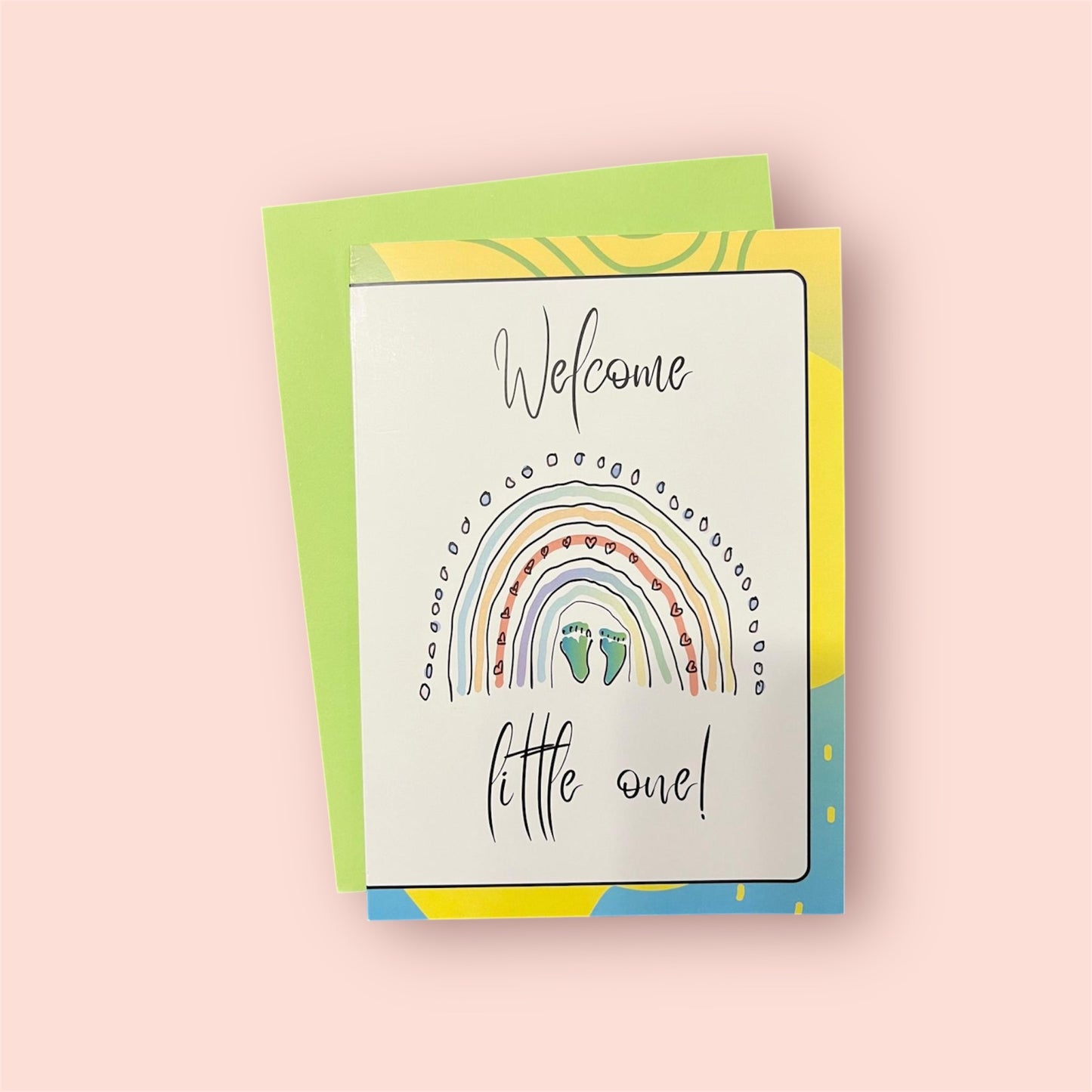 New Baby - Rainbow & Baby Feet