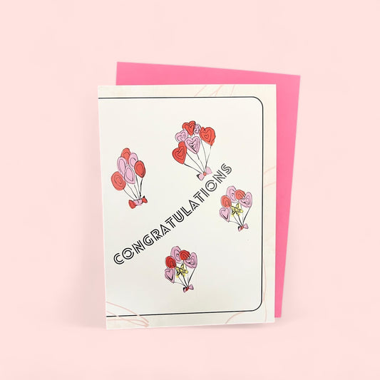 Congratulations - Heart Balloons