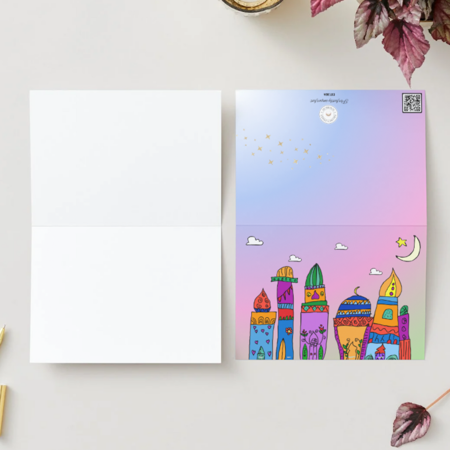 Ramadan / Eid Card (Mosques & Sunset)