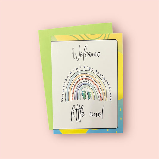 New Baby - Rainbow & Baby Feet