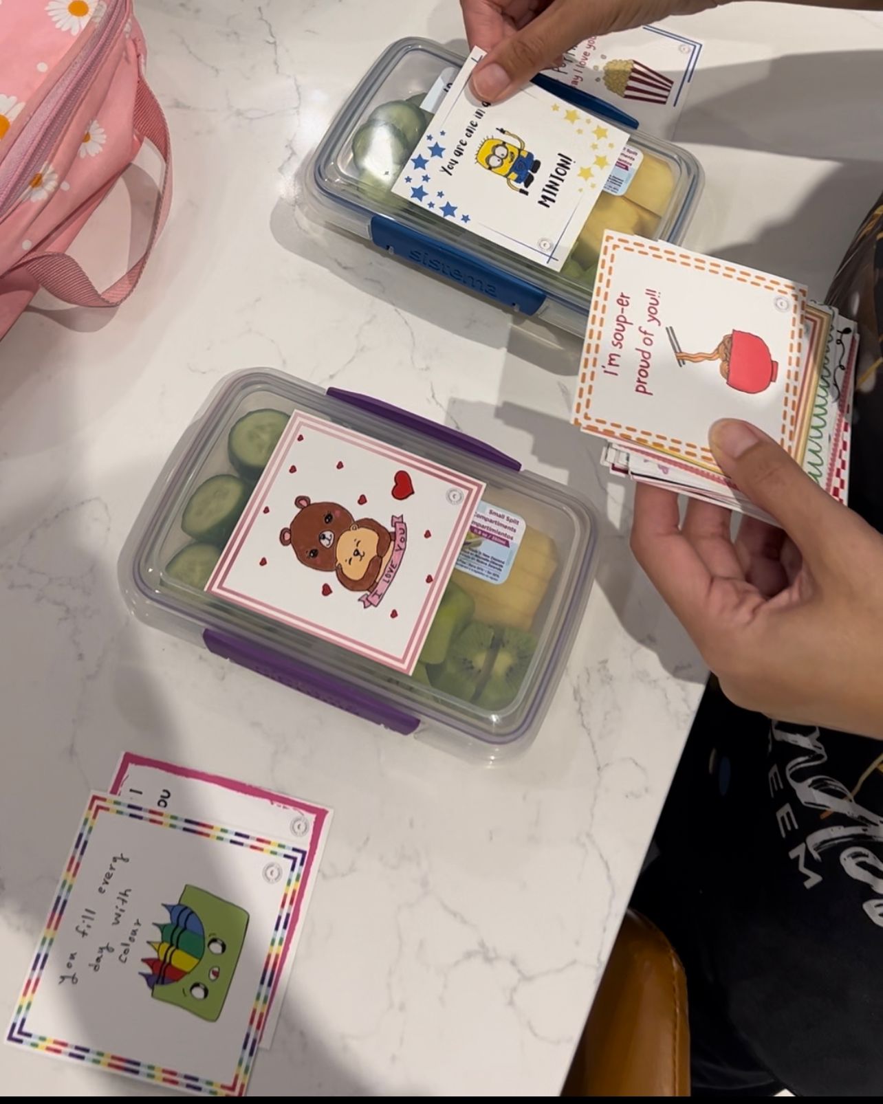 50 unique hand-drawn delightful, personalized notes designed to bring joy and encouragement to your child's lunch. Each note features cheerful messages and fun illustrations that inspire smiles and foster a sense of connection, no matter the distance.
